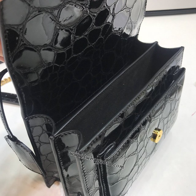 YSL专柜款女包 聖羅蘭經典款復古龜紋壓花鏈條包 YSL肩背斜挎包 441972  jjh1066